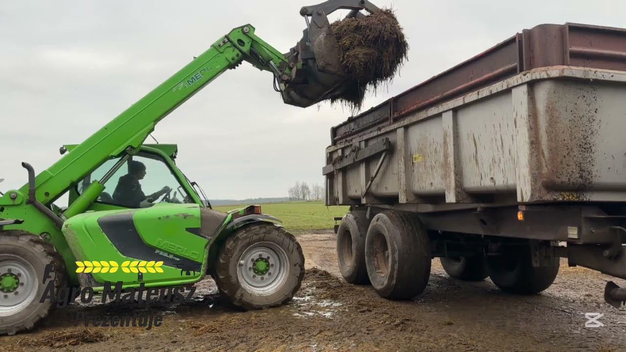 Wożenie obornika 🔥 John Deere 6920 & Merlo 🇵🇱