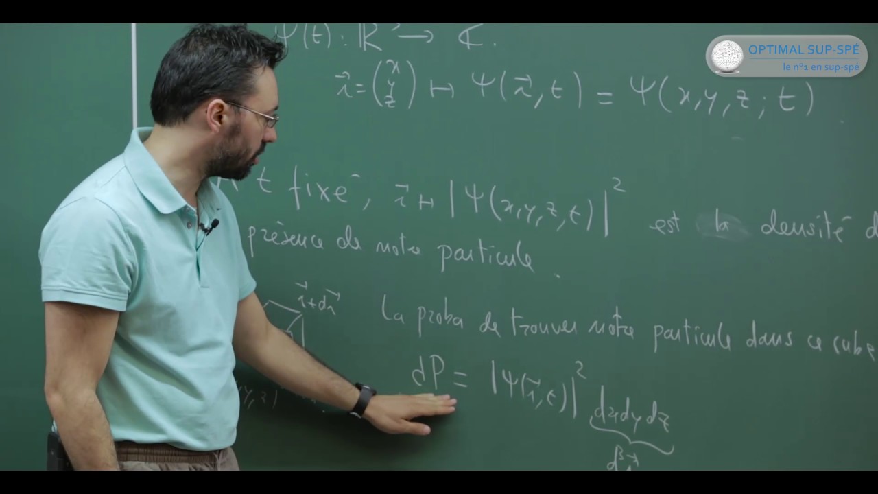 Mécanique quantique : Cours math spé. Equations de Schrodinger...