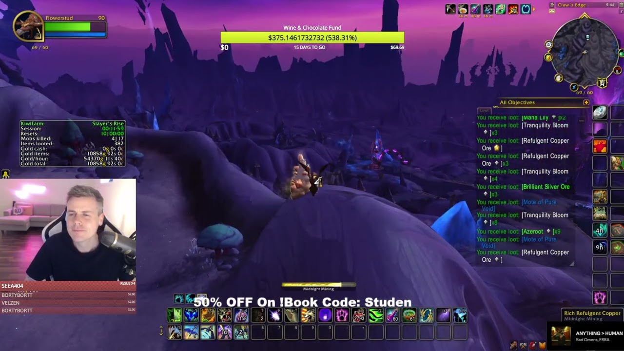 57k Gold Per Hour Mining & Herbalism! Midnight WoW Voidstorm Route