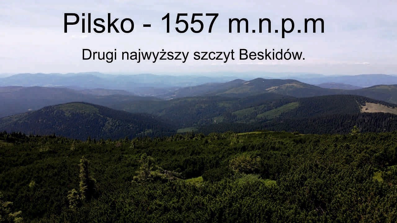 Pilsko i Hala Miziowa z lotu drona DJI Mavic Mini.