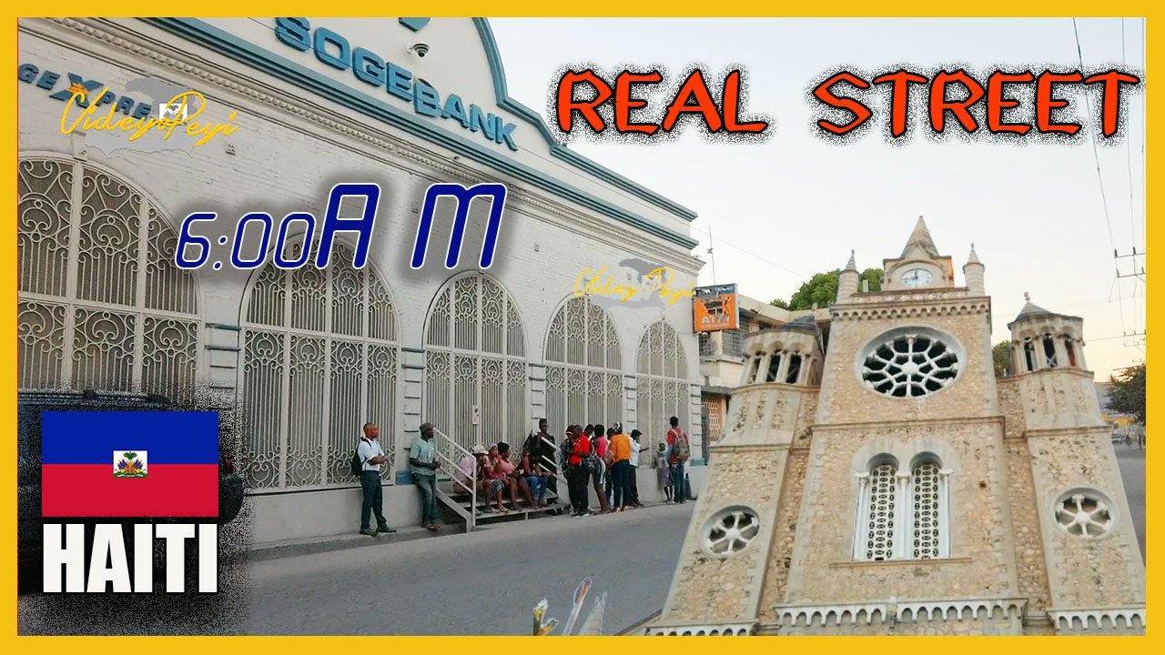 REAL STREET 6 AM early MORNING Saint Marc, Haiti Kijan vil la leve maten an
