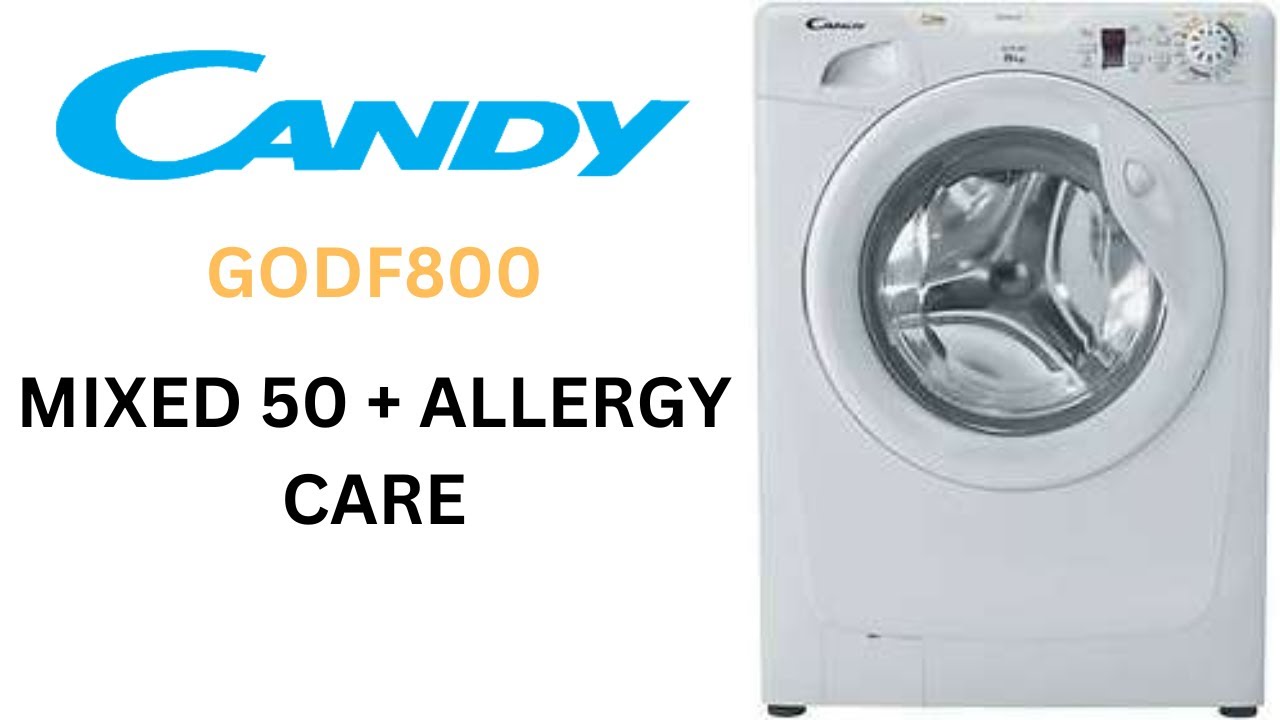 Candy Grando’ GODF800 Washing Machine - Mixed 50 + Allergy Care