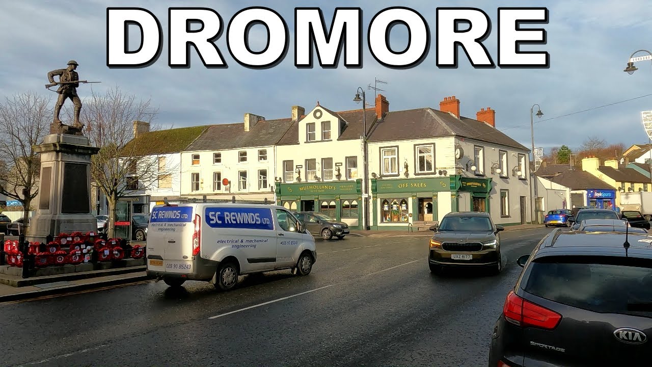 WALKING around DROMORE TOWN in NORTHERN IRELAND☘️4K (60fps)