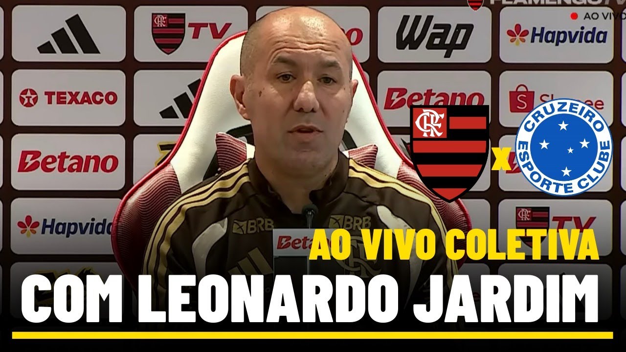 COLETIVA COM LEONARDO JARDIM AO VIVO - DIRETO DO ESTÁDIO - COLETIVA DO FLAMENGO AO VIVO