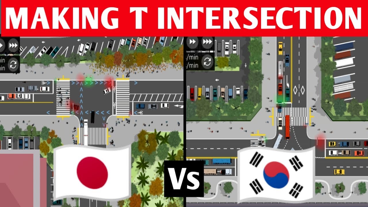 JAPAN VS SOUTH KOREA MAKING T INTERSECTION IN INTERSECTION CONTROLLER 2022 | BAL BAL TV