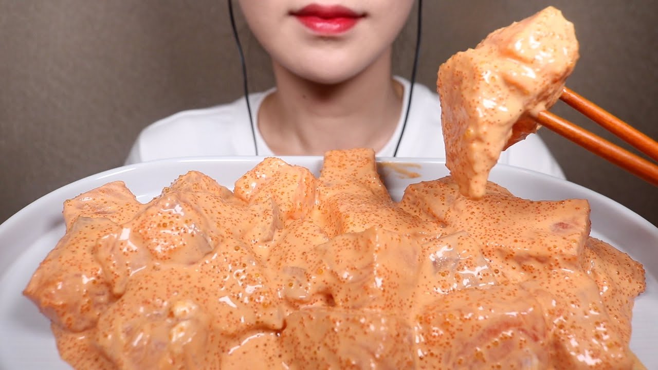 연어 순삭 연어깍두기 먹방