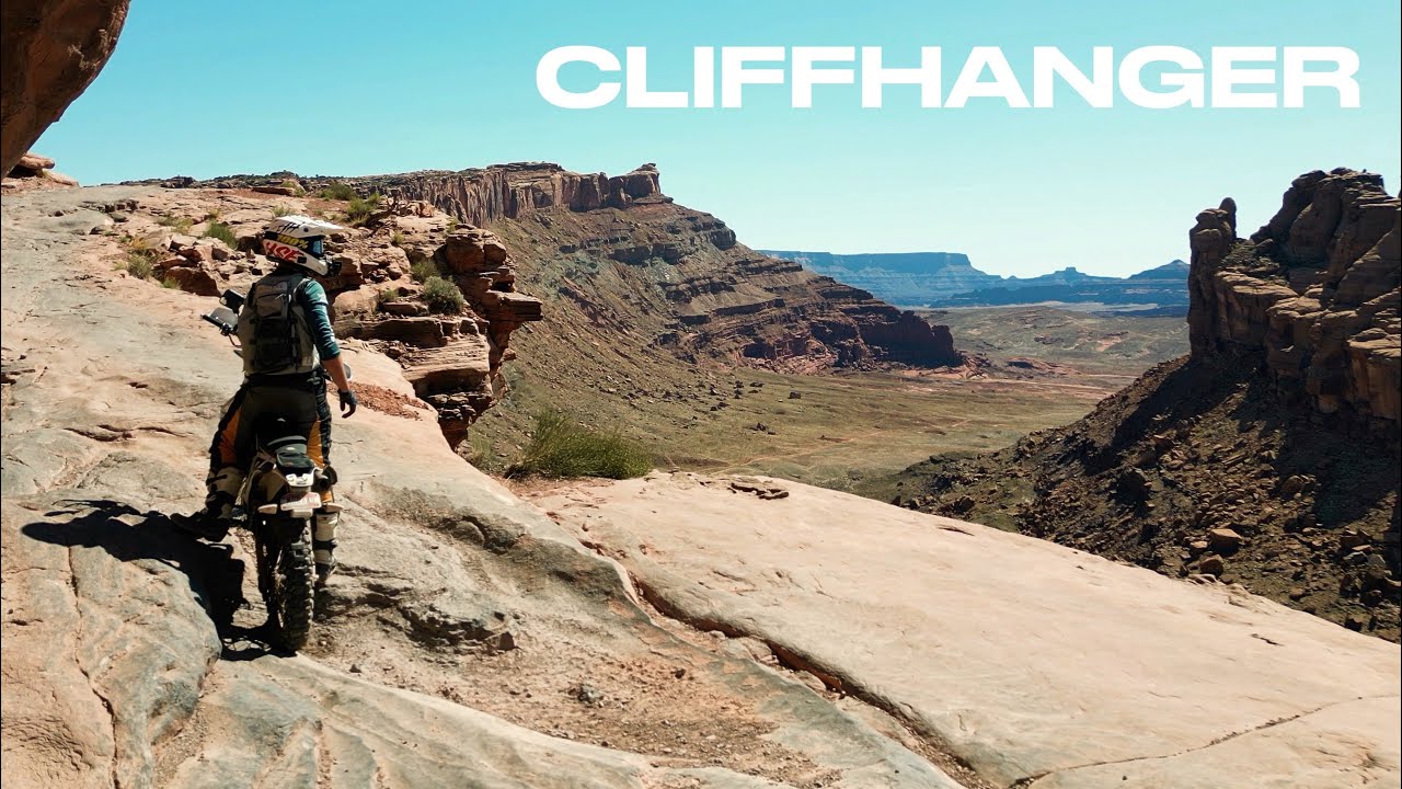 Riding the CLIFFHANGER TRAIL | MOAB High Exposure Dirt Bike Riding | Part 1