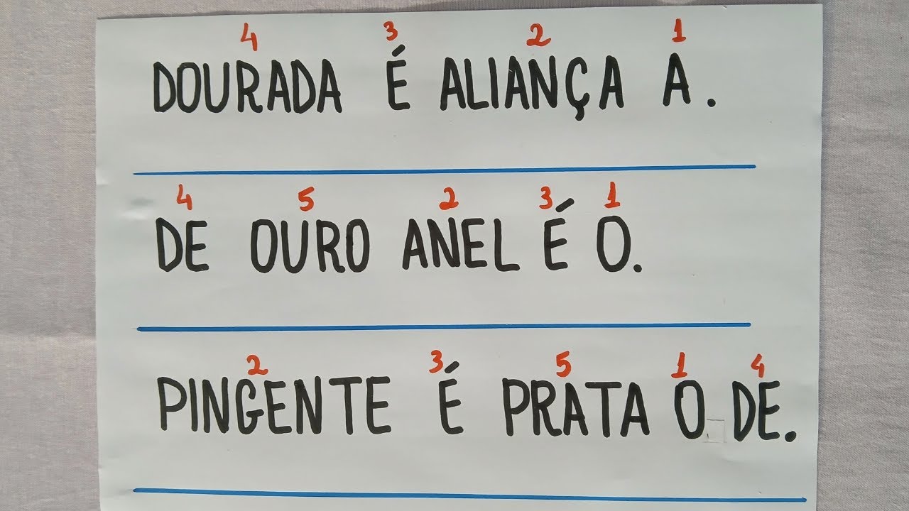 Aprendendo a Ler e Escrever -  Ordene as palavras e forme frases - Leitura de frases - EJA