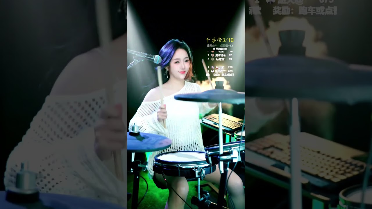 充满青春张力的架子鼓画面，节奏感非常抓人#Drummer #MusicShorts #Shorts