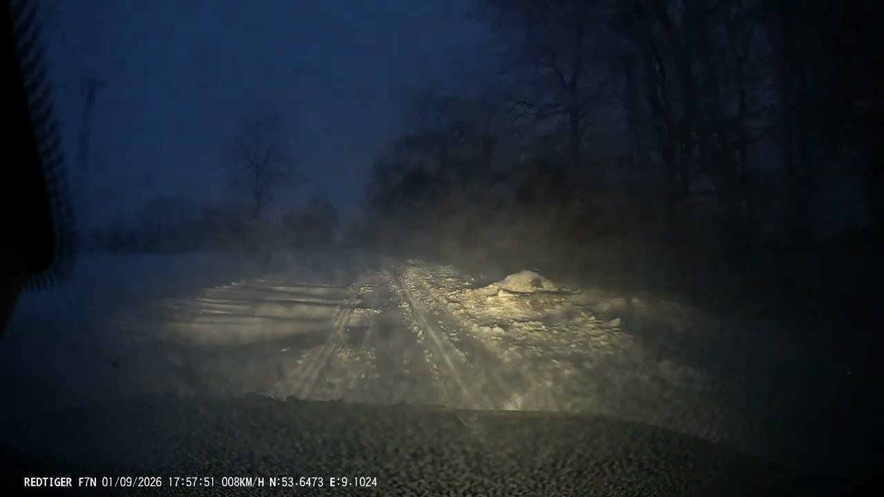 Wie schlimm ist der Elli Sturm bei der Autofahrt - Dashcam