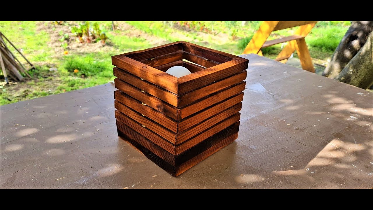 Lampada in legno fai da te da un pallet