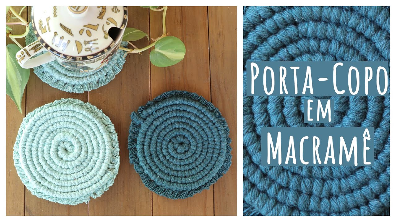 ☕ Porta-Copo Redondo: Um Clássico da Decoração com Macramê