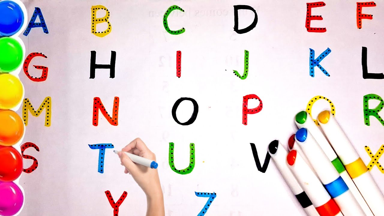 Alphabet learn ! A to Z writing practice ! Phonics sounds for kids ! English swar and vyanjan ! ABCD