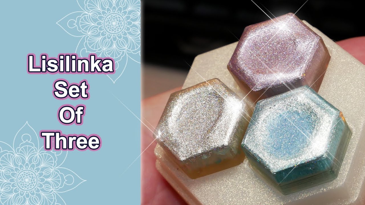 Unboxing and swatching the most insane watercolours I have ever seen | Lisilinka holo watercolours