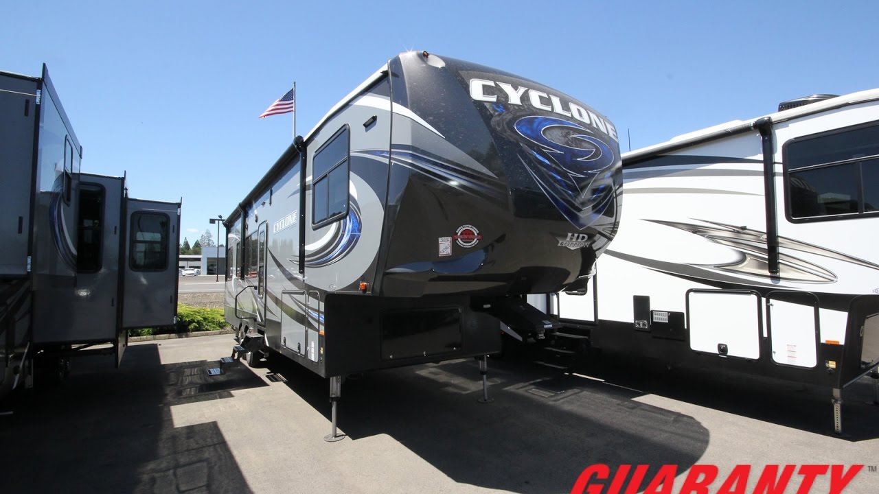 2017 Heartland Cyclone 3418 Toy Hauler Fifth Wheel Video Tour • Guaranty.com