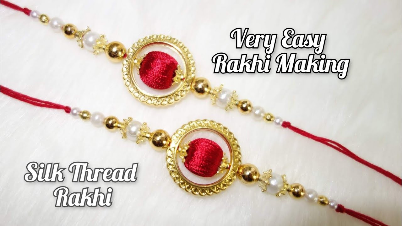 Very easy and beautiful rakhi | Silk thread rakhi | how to make rakhi at home | handmade rakhi 2021