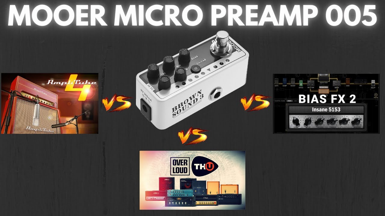 Mooer Micro Preamp 005 vs TH-U Overloud vs Bias FX vs Amplitube (EVH 5150 III and Ibanez guitar)