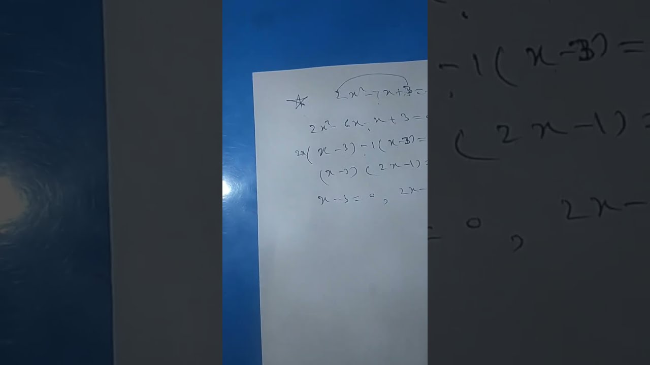 Quadratic equation @siaqajabeen8830 