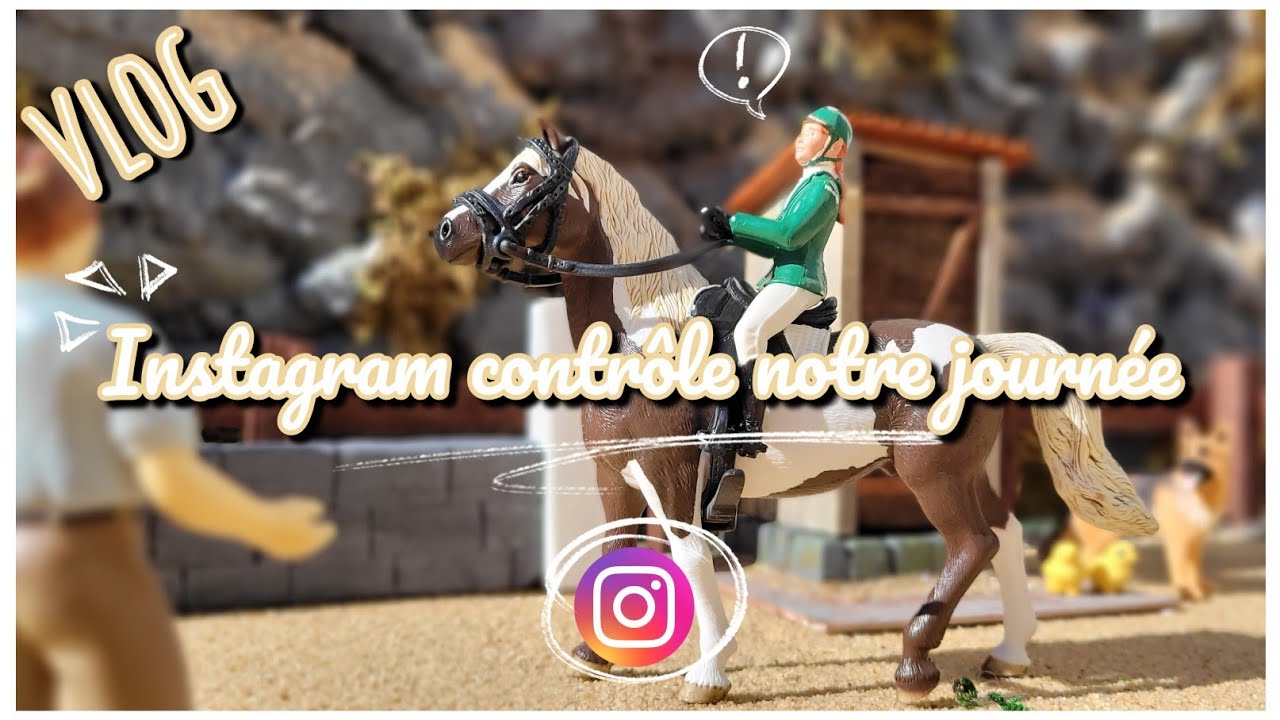 Vlog schleich - instagram contrôle notre journée - [histoire schleich]