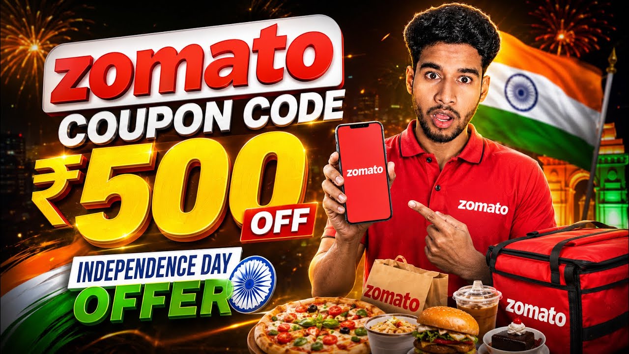 🔥 Zomato Coupon Code Today 2026 | Get Up To ₹500 OFF + FREE Delivery 🥰 Zomato Offers & Promo Codes