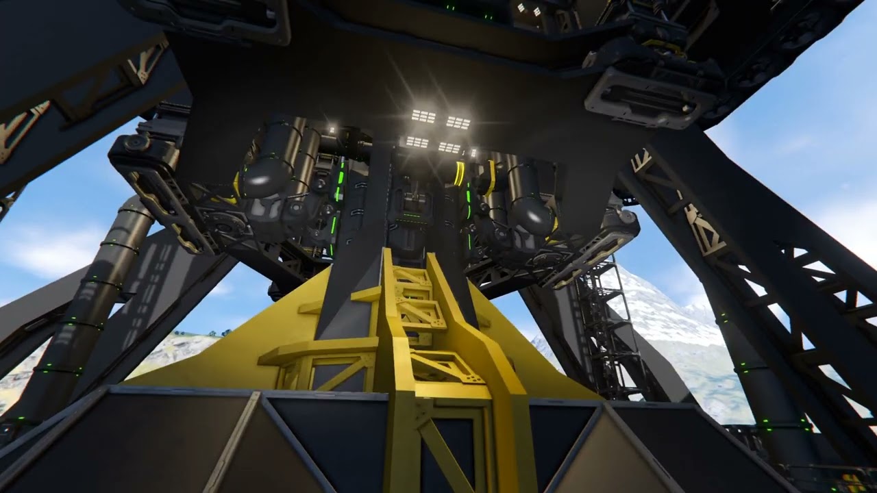 ATLAS mining base, with auto descent and ascender. All that free time for farming! Space Engineers