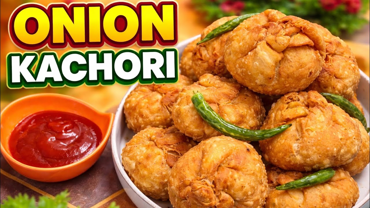 Khasta Pyaz Ki Kachori Recipe 😍 | Crispy Onion Kachori at Home | Onion Kachori Recipe |