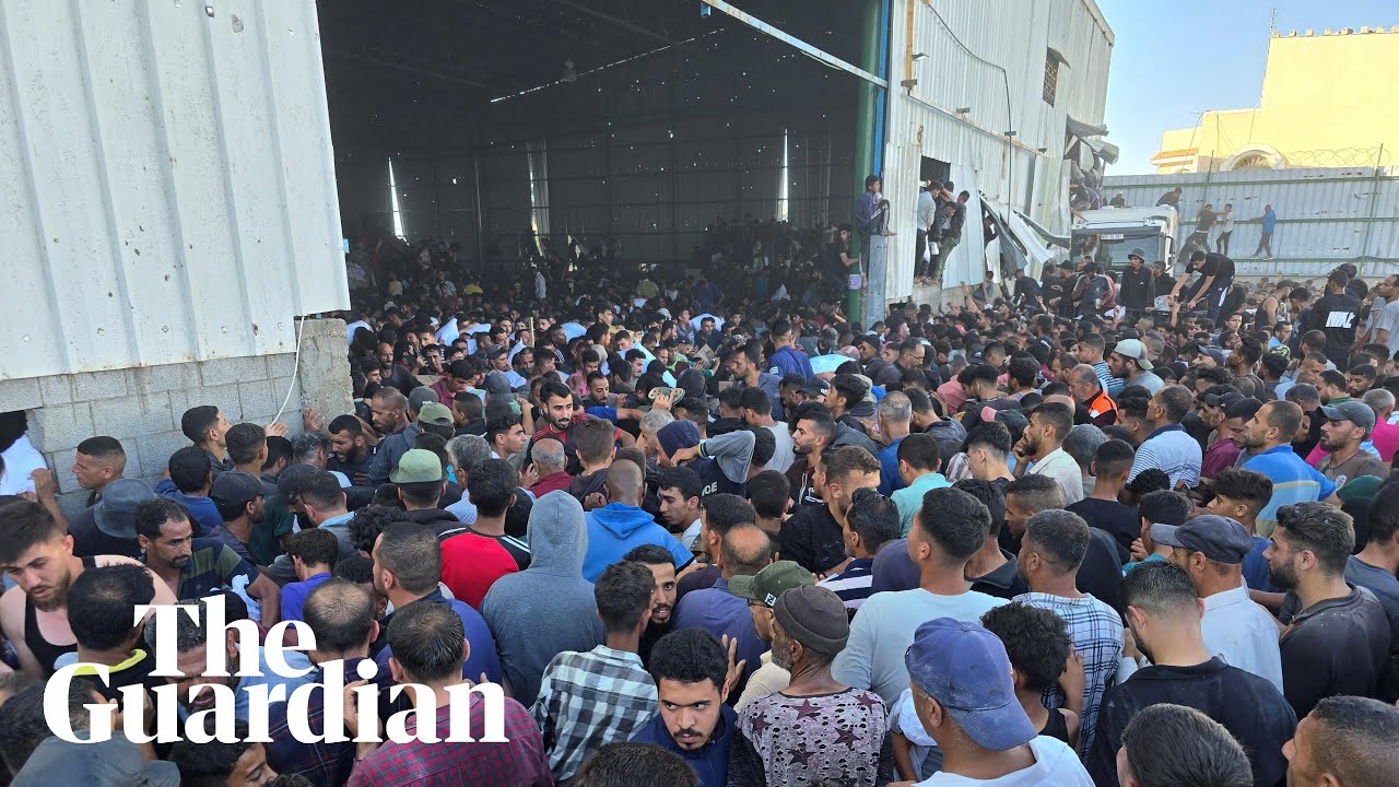 Four people killed after starving Palestinians burst into UN food warehouse in Gaza