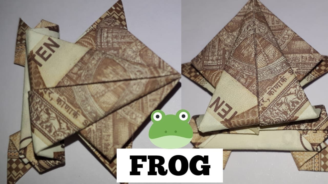 How to Make Jumping Frog🐸 with 10 Rupees Note | Origami Frog with Rs 10 Note