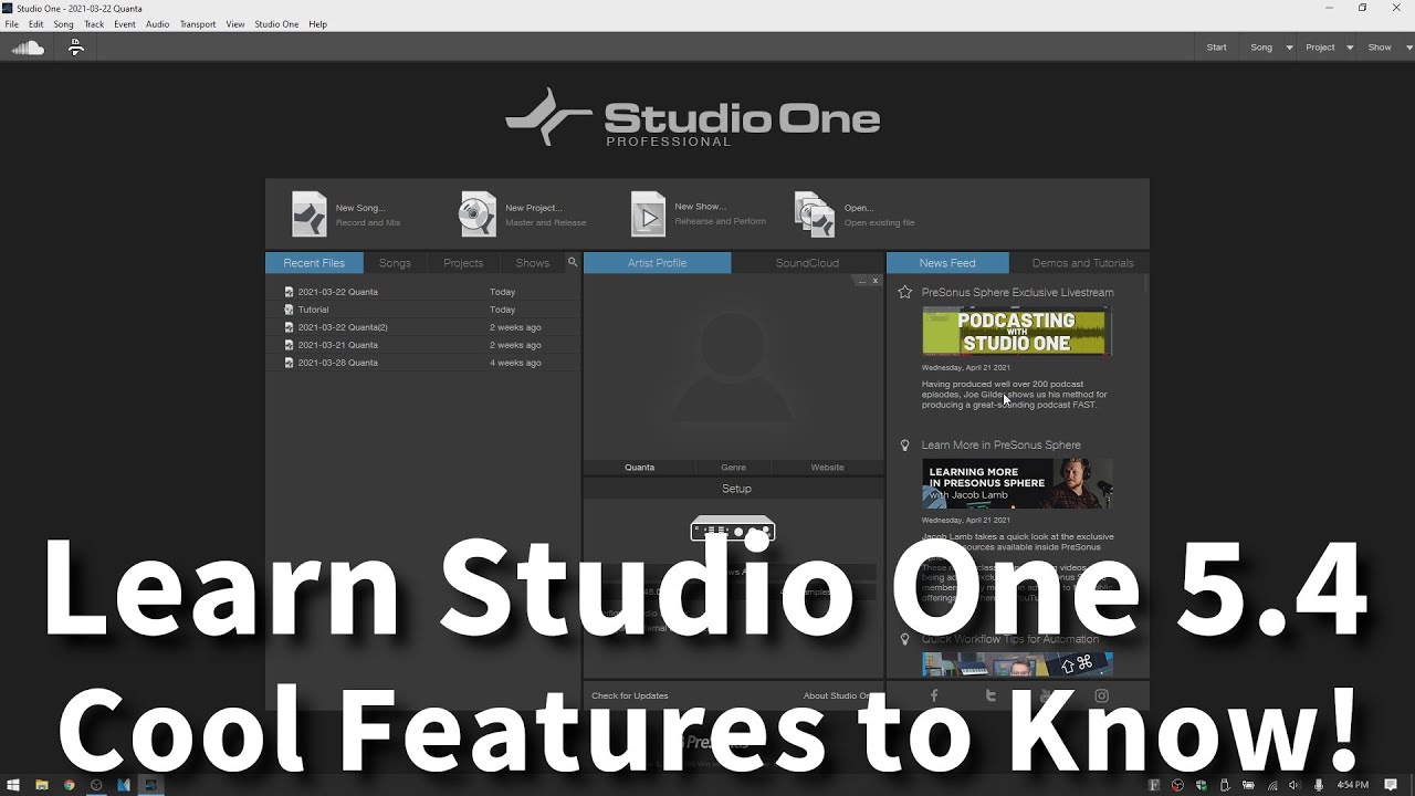 Learn Studio One 5.4 | A Few Cool Features to Know!
