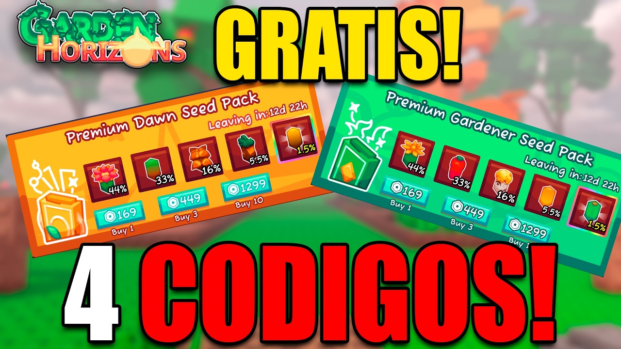 4 CODIGOS! DICAS PARA FICAR RICO NO GARDEN HORIZONS!