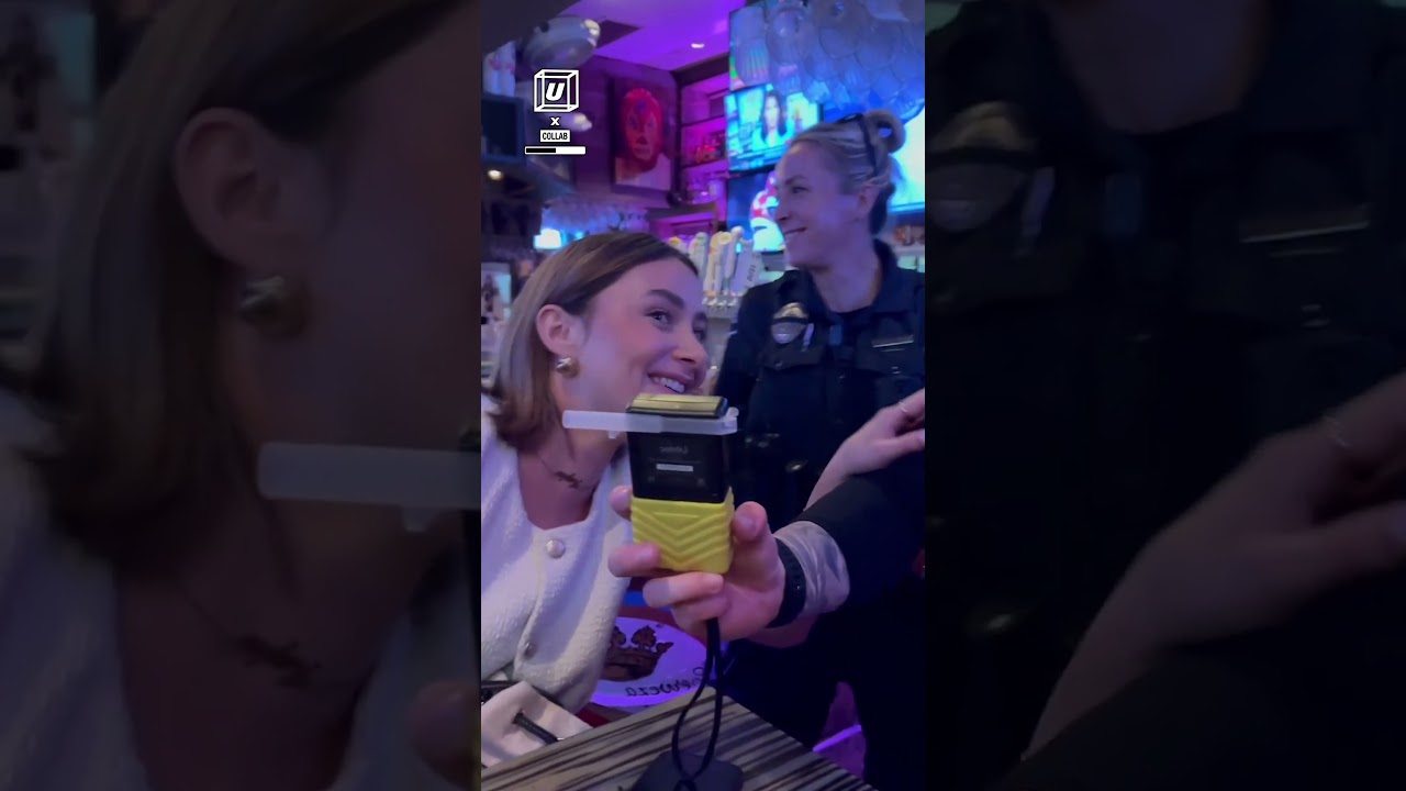 Woman volunteers on breathalyser test and fails 🤦🥃😂                       🎥: kayleecardey via collab