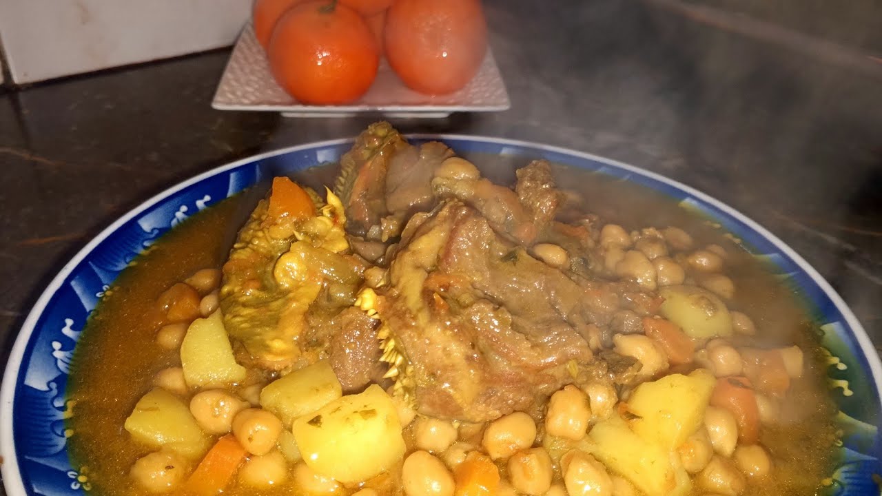 لحم الراس لبقري بالخضر كيجي معلك وهائل