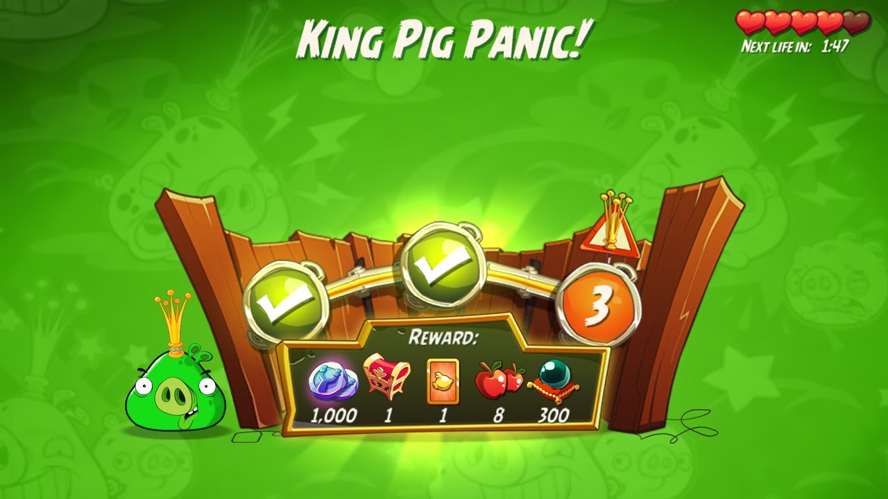 KPP Shortcut - No Red,Blues,Chuck,Matilda - King Pig Panic, Angry Birds 2 