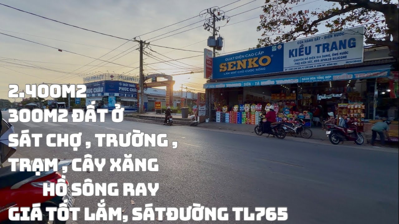 ☘️Chỉ 1Tỷ300Triệu Sở Hữu Ngay 2400m2 sẵn 300Thổ Cư Sát Chợ ,Trường ,Trạm,Tỉnh Lộ 765,Khu Dân Cư Đông