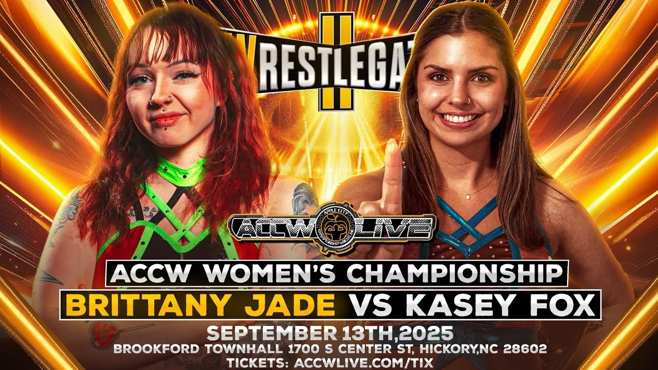 Accw Wrestlegate 2 Accw Womens championship Kasey Fox Vs Brittany Jade highlights + intro