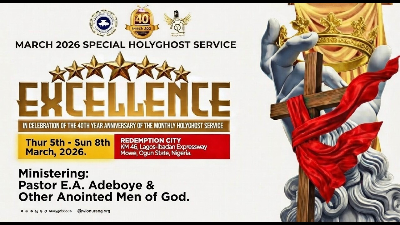 RCCG MARCH 2026 SPECIAL HOLY GHOST SERVICE || DAY 2 (SERMON)