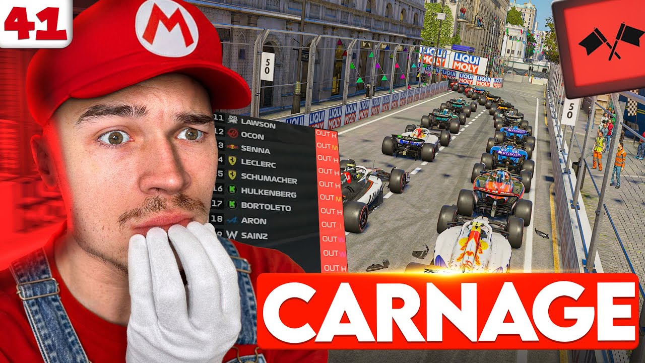 3 RED FLAGS + 12 DNF = CARNAGE A BAKU !!! CARRIERE My Team #41 