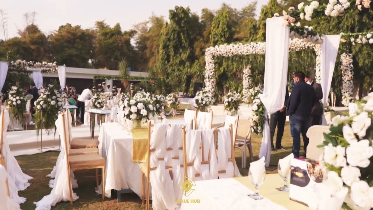 Farmhouse Wedding Decorations - White Floral Magic in Daylight - VenueHub
