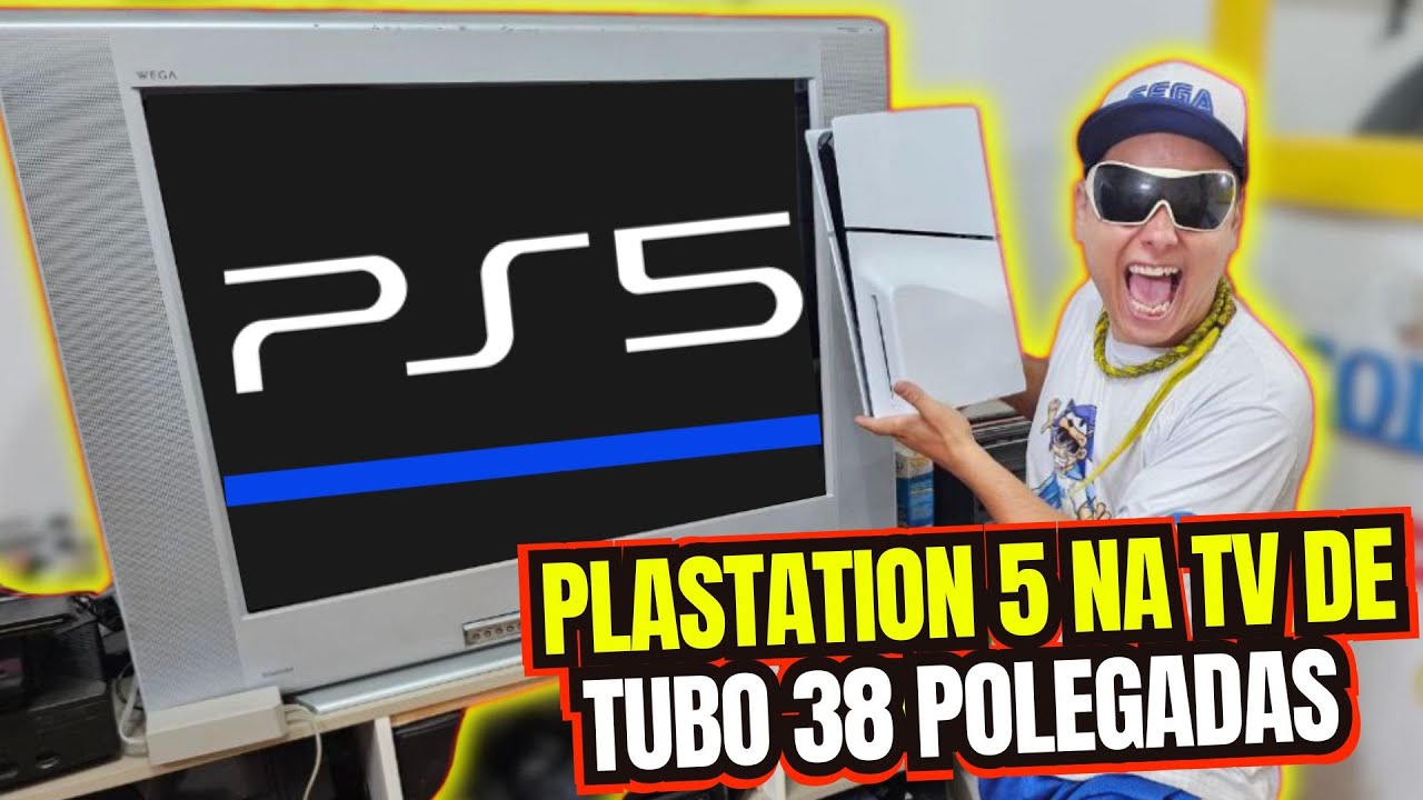 PLAYSTATION 5 na TV de TUBO de 38 POLEGADAS !