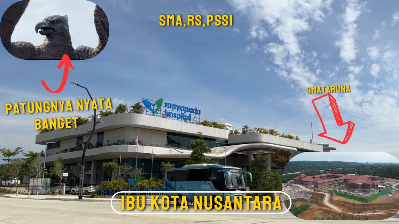 GEDUNG NYA SUDAH MAU JADI DAN PATUNG NYA NYATA BANGET RS YANG KEREN DI IBU KOTA NUSANTARA