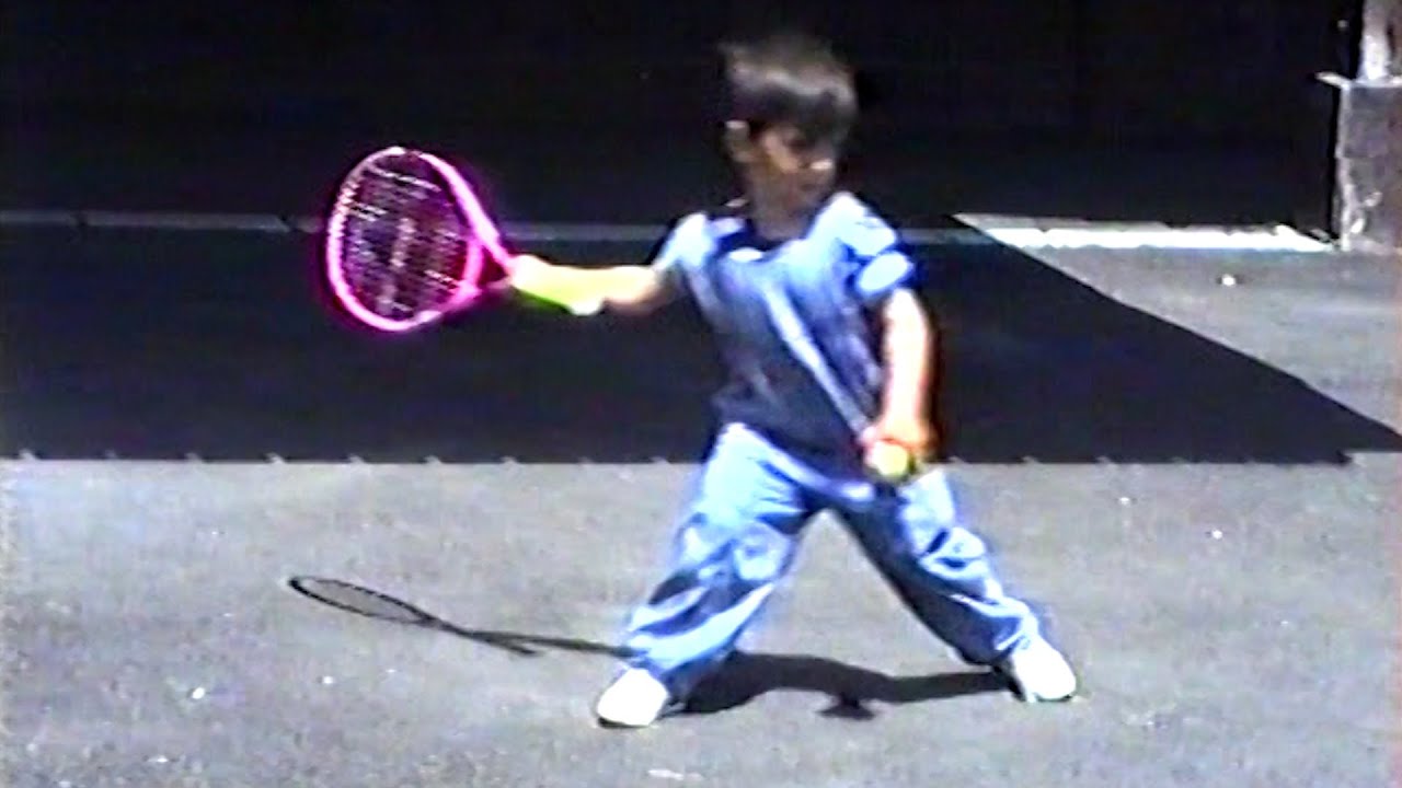 Four-year-old Novak Djokovic receives his very first tennis racket for birthday: Exclusive footage