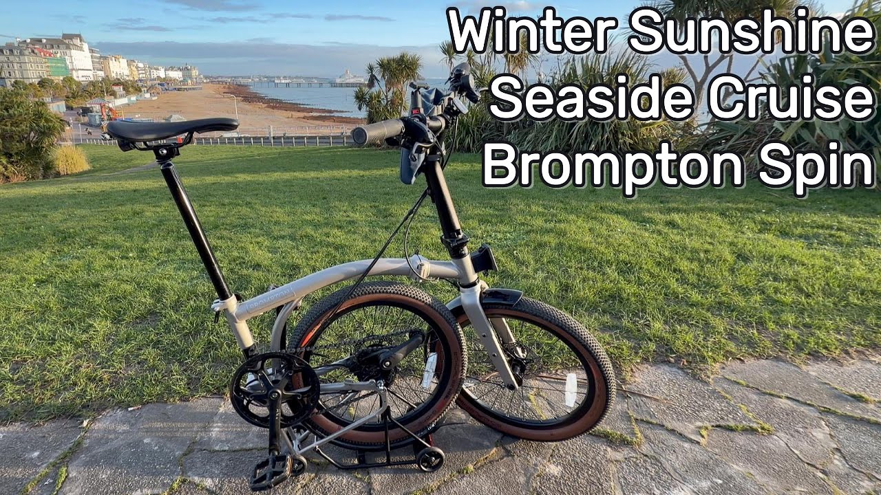 Sunny Winter Bike Ride in Eastbourne: A Seaside Cruise on a Brompton G-Line EP.011