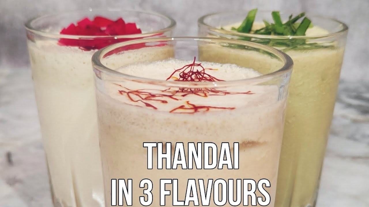 Thandai Recipe 3 ways Holi Special | Easy and Tasty Thandai | classic , kesar, paan thandai 