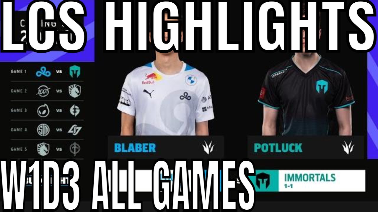 LCS Highlights ALL GAMES Lock In W1D3 Spring 2021 + Player of the week