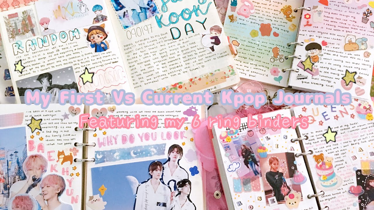 My first vs current Kpop journal ✨ (flip through)