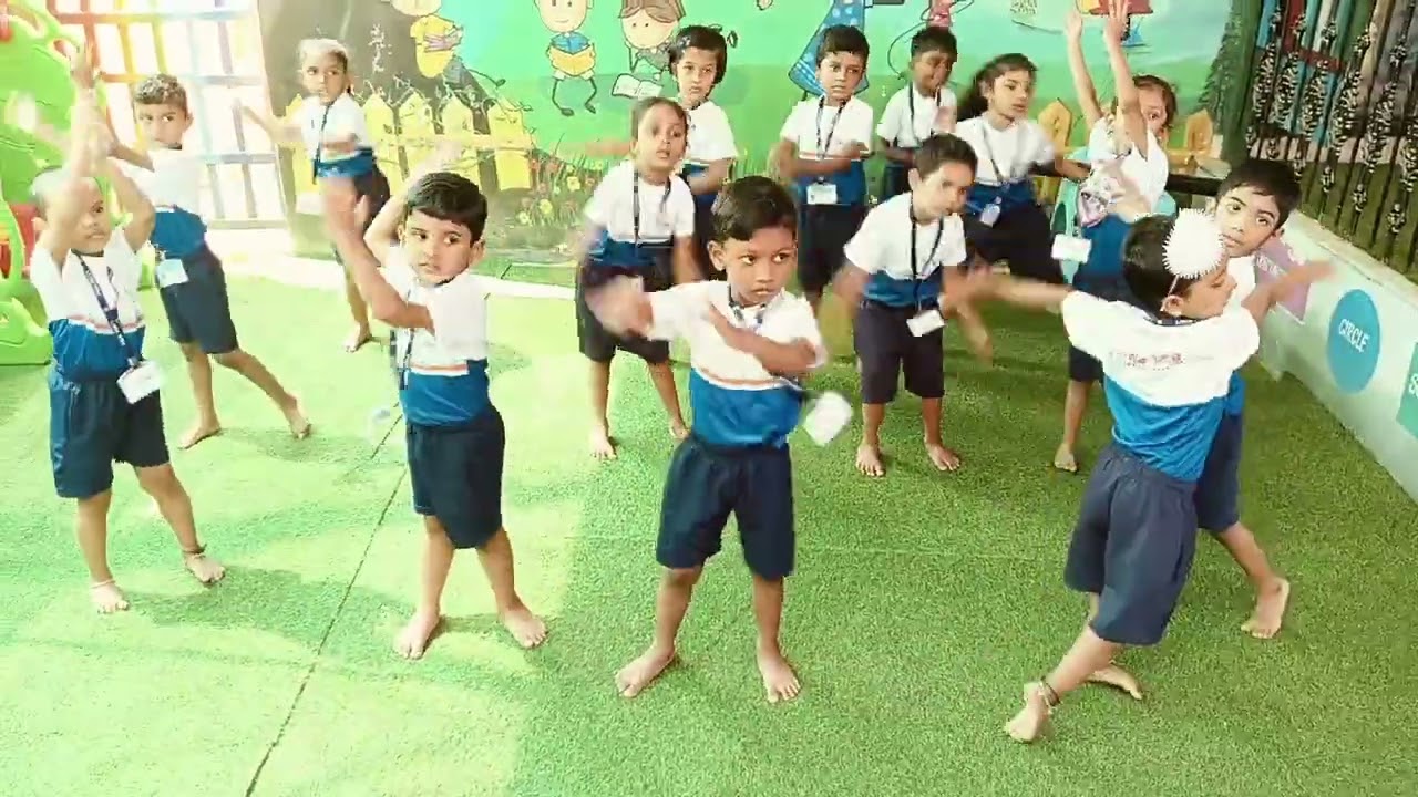 Tali yoga and mandala yoga by lkg kids.Little ville preschool iyyappanthangal
