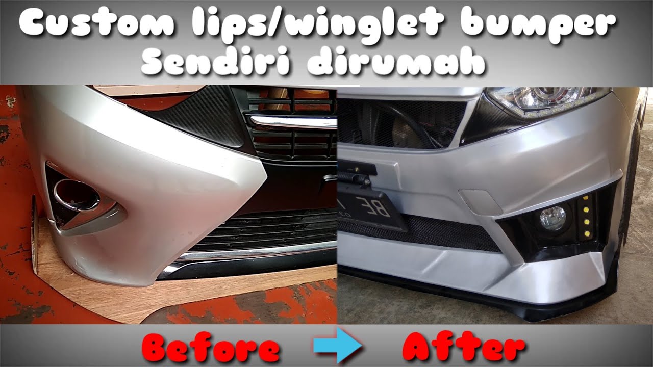 Cara membuat lips bumper/winglet bumper.