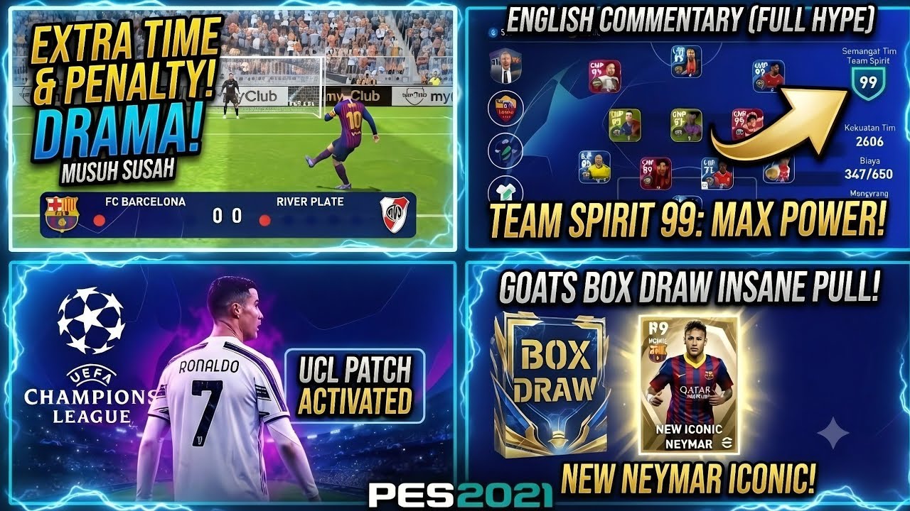 PES 2021 Mobile оффлайн: НОВОЕ КРУПНОЕ ОБНОВЛЕНИЕ, патч Лиги чемпионов и набор Iconic Moments с Н...