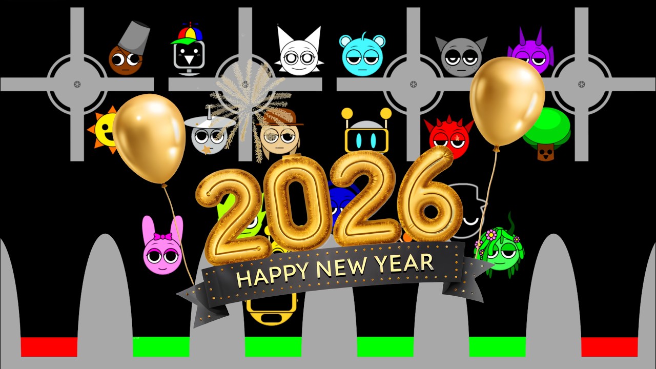 New year special 2026 Incredibox Sprunki Marble Race in Algodoo │ Race 39.