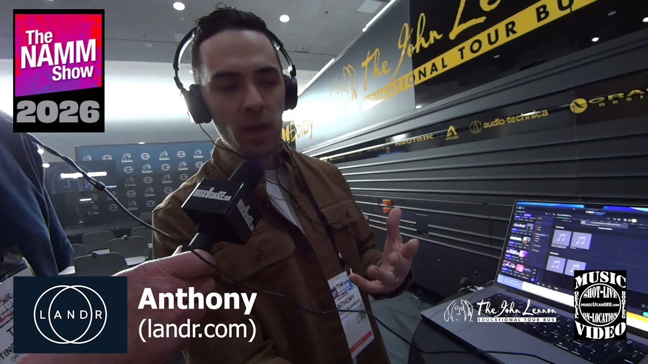 Демонстрация LANDR Layers от Энтони Албанезе #NAMMshow2026 @musicUcansee Образовательный автобус ...